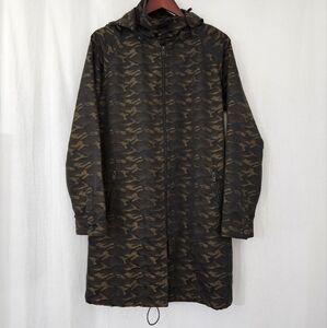 Hip & Bone Montreal Canada Utility Jacket in Brown & Black Camo Print Size M